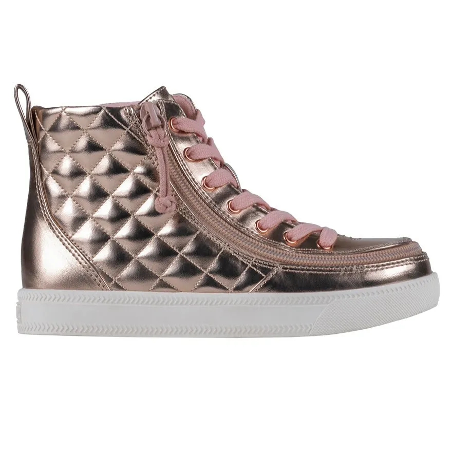 Rose Gold BILLY Quilt High Tops