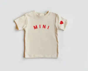 Saved By Grace Kid Mini Heart On Sleeve Tee Natural