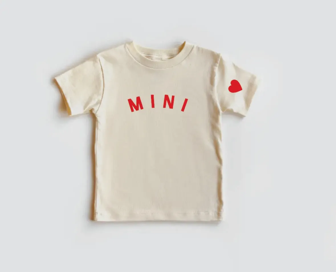 Saved By Grace Kid Mini Heart On Sleeve Tee Natural