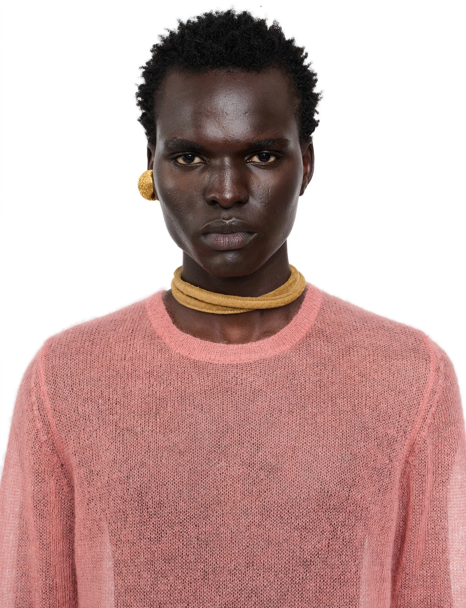 SÉFR LES SWEATER ROSE SHEER MOHAIR