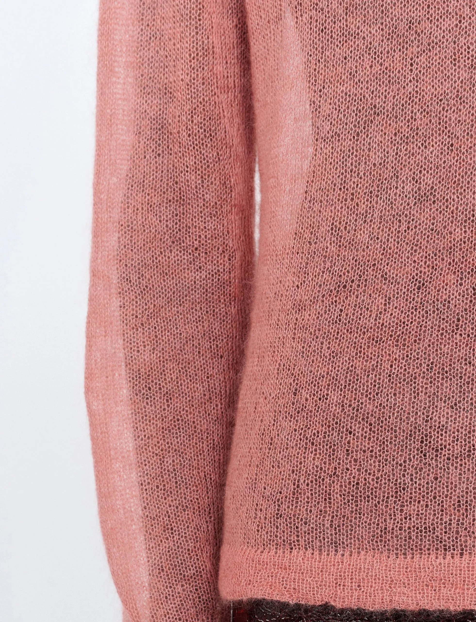 SÉFR LES SWEATER ROSE SHEER MOHAIR
