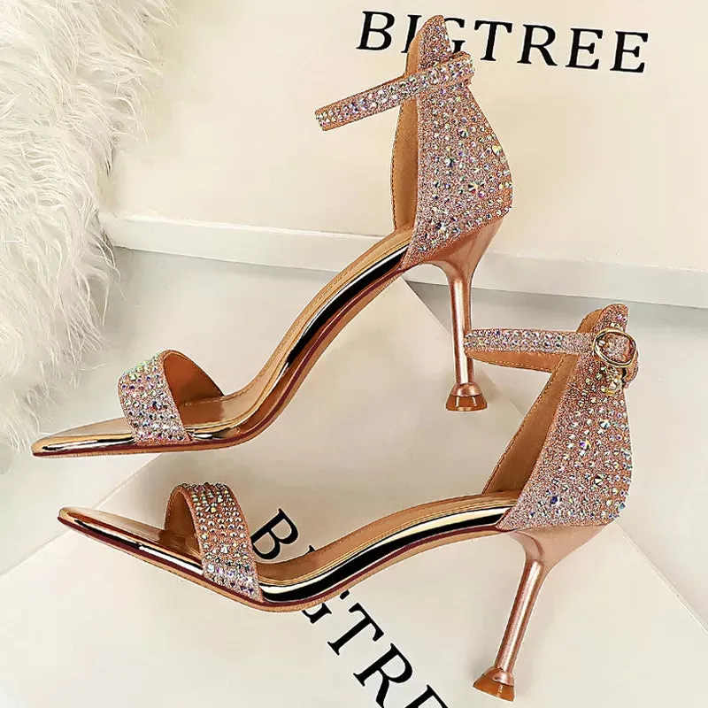 Shoes Sexy High Heels Women Pumps Sparkle Sequins Stiletto Heels 10 Cm Party Shoes