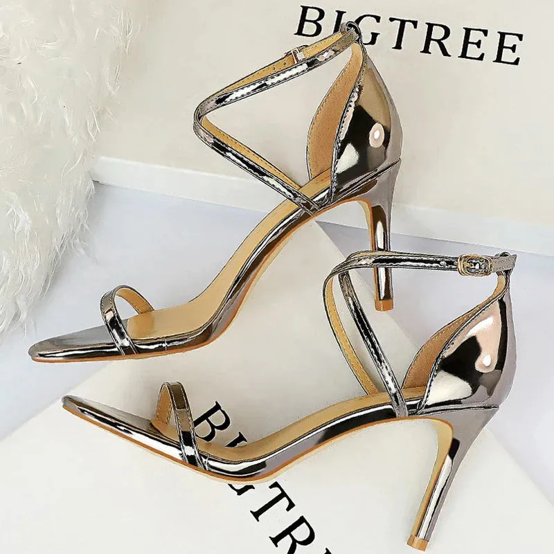 Shoes Sexy High Heels Women Pumps Sparkle Sequins Stiletto Heels 10 Cm Party Shoes