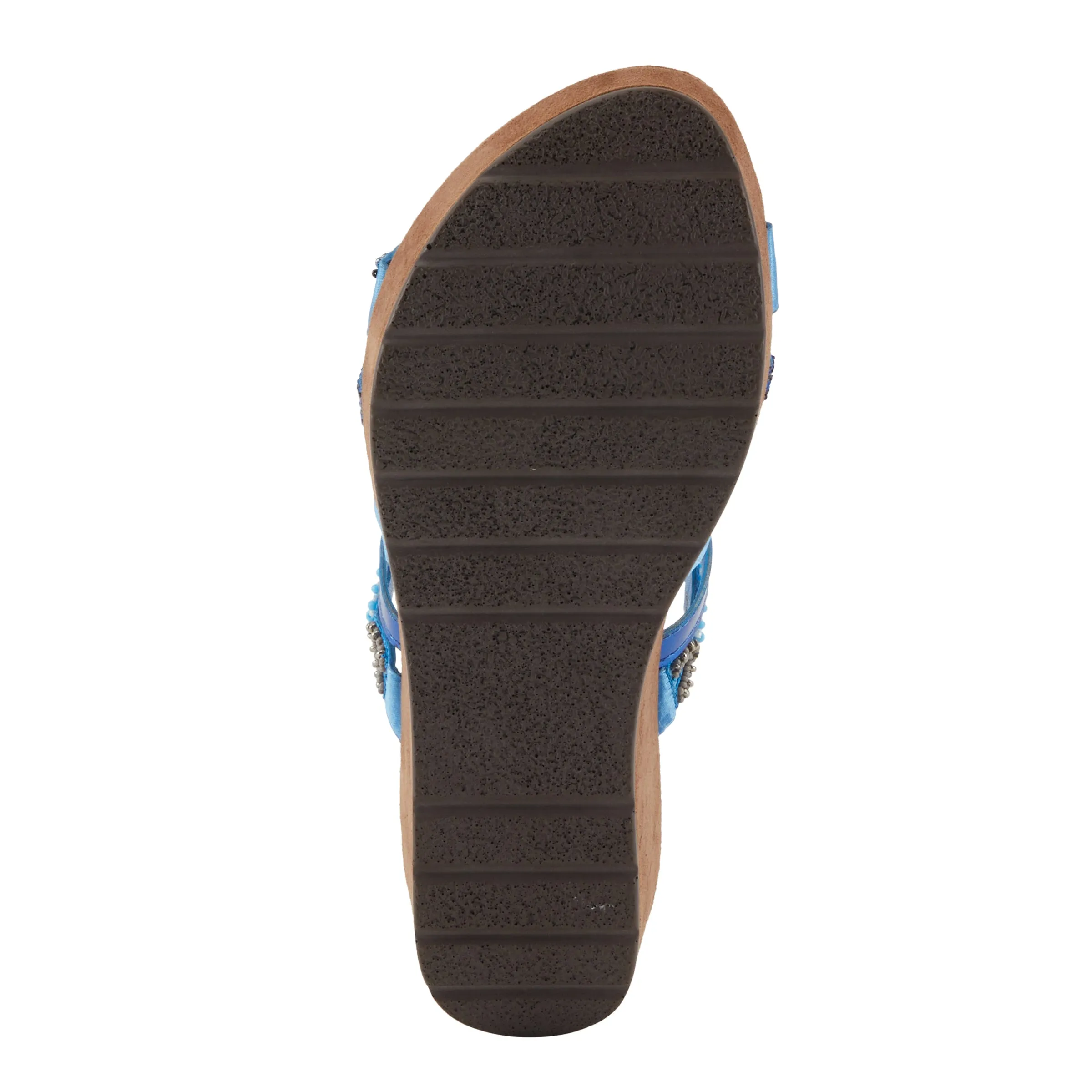 Spring Step Shoes  Azura Claretha Slide Sandal Women’s Beaded Suede Platform