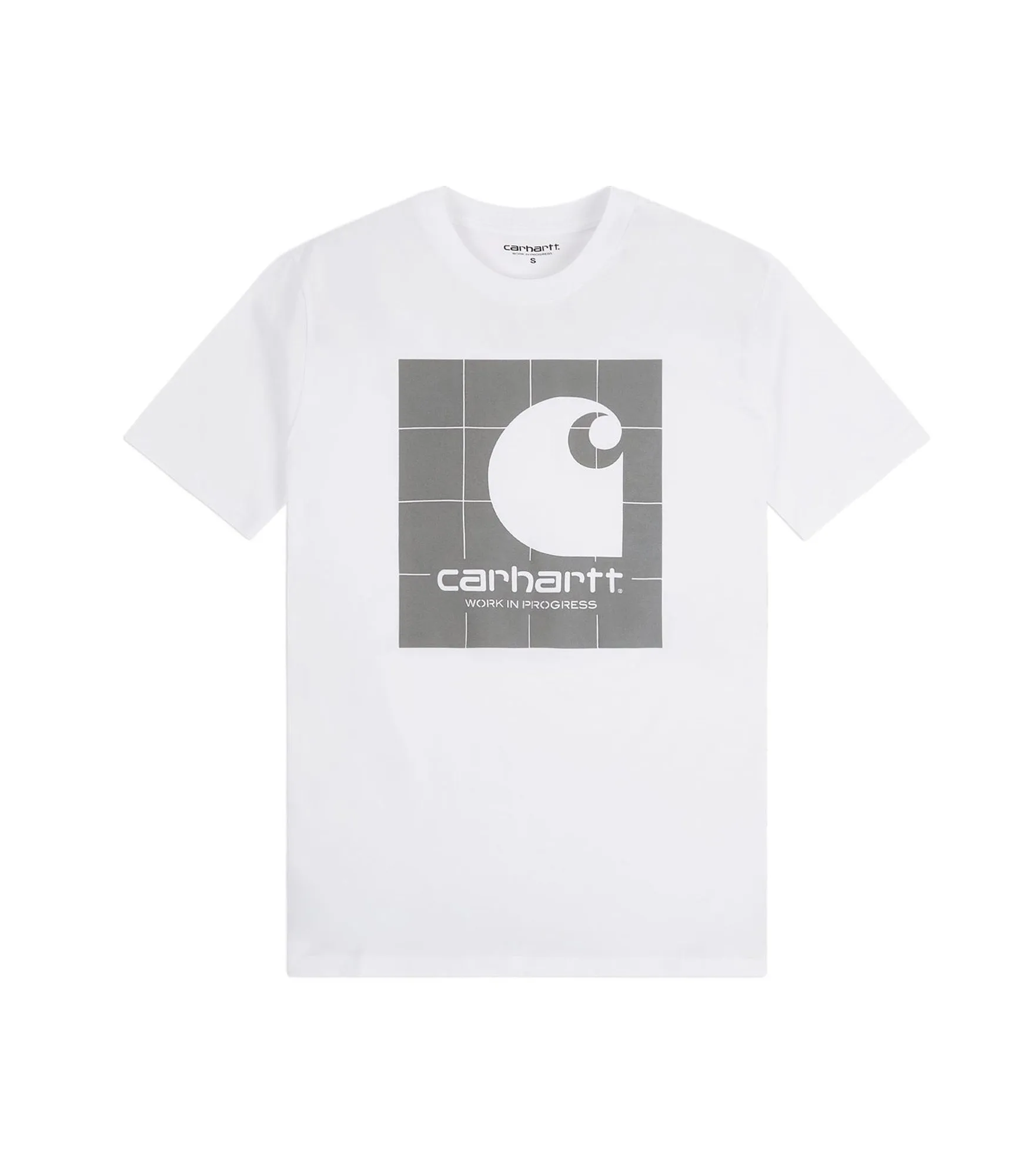 S/S Reflective Square T-Shirt - White/Reflective Grey