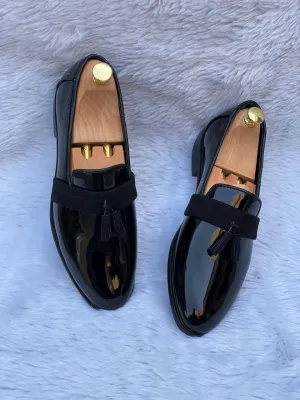 Stylish Glossy Tussle Moccasins Shoes For Office Wear And Casual Wear-JonasParamount
