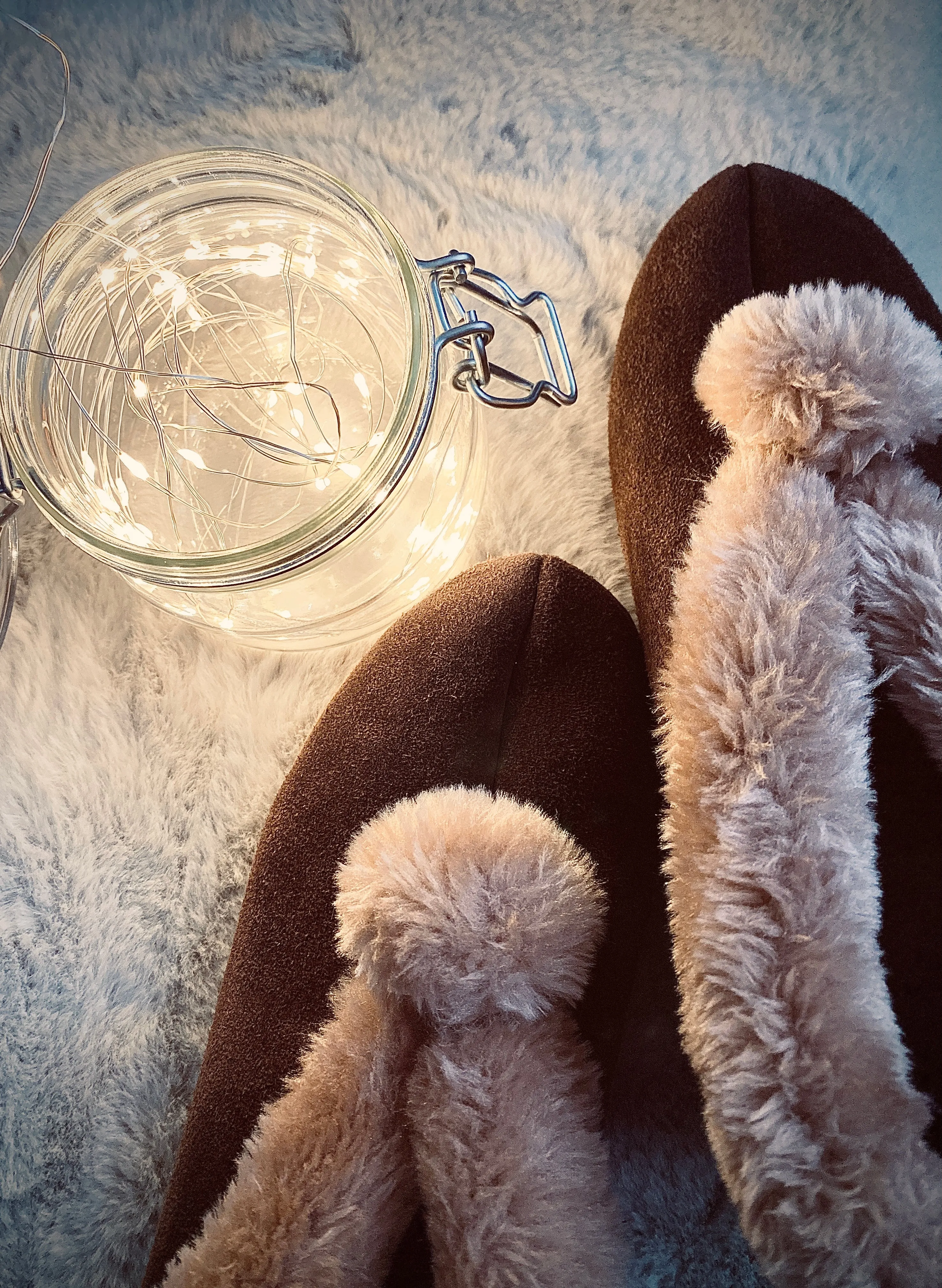 Suede Slipper Boots in Chestnut
