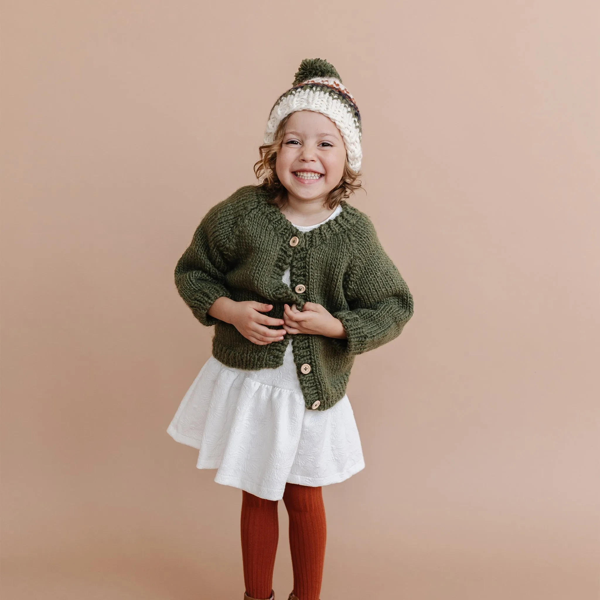 The Will Stripe Toque - Olive - KIDS