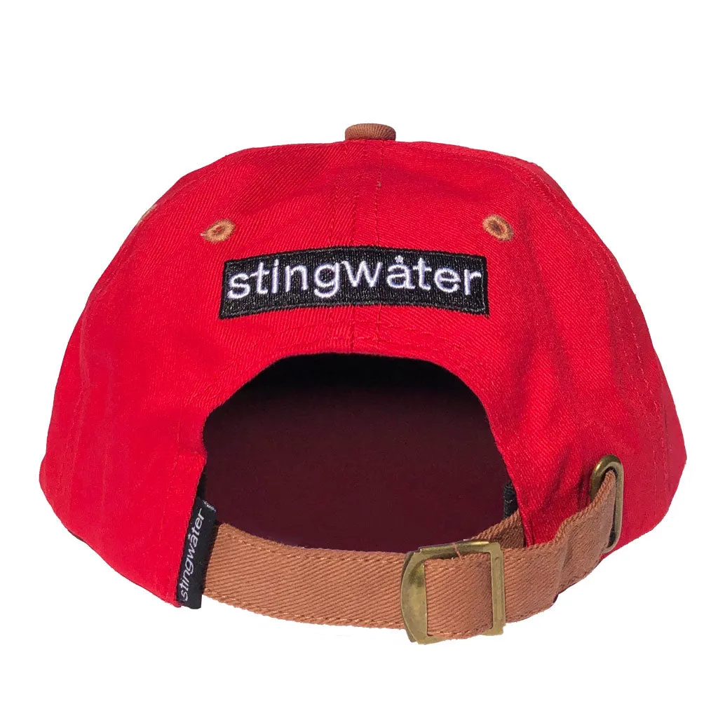 Two Tone Melting Logo Hat Red/Brown