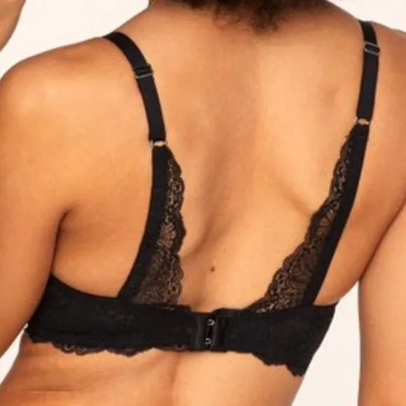 Unlined Plus Wings Back Bra Wings On back