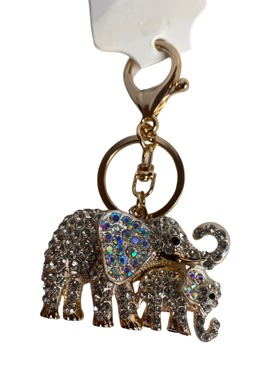 Up Trunk Keychain with Sparkly Rhinestone Front Design Charm