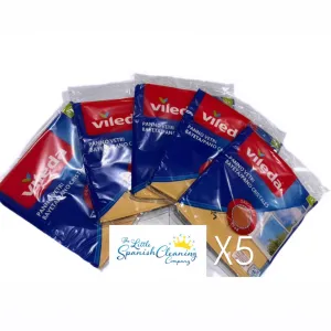 Vileda Value 5 Pack Shammy Chamois Window Cloths