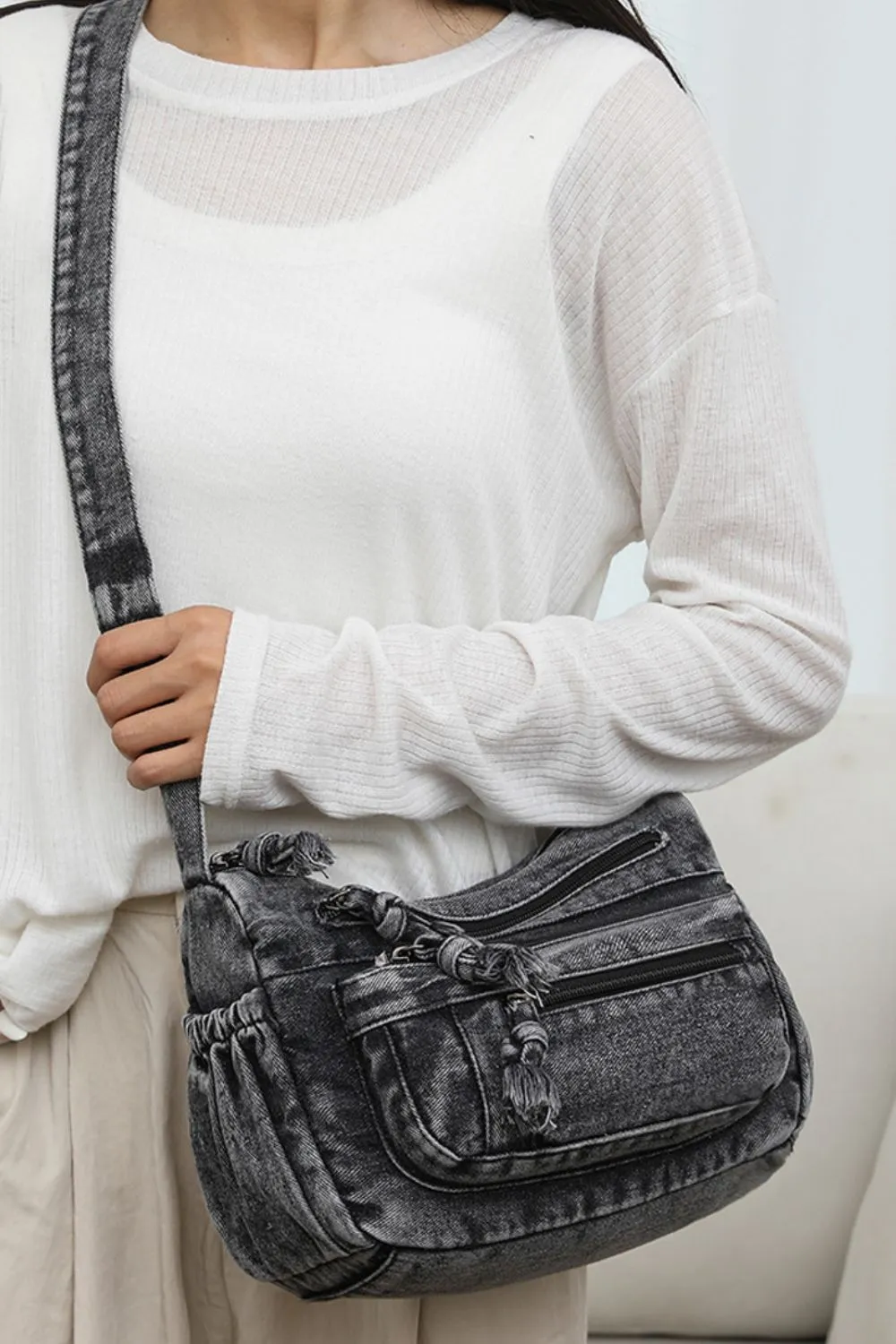 Vintage Blues Crossbody Bag