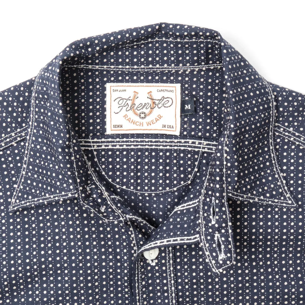 Wells Shirt | Navy Polkadot