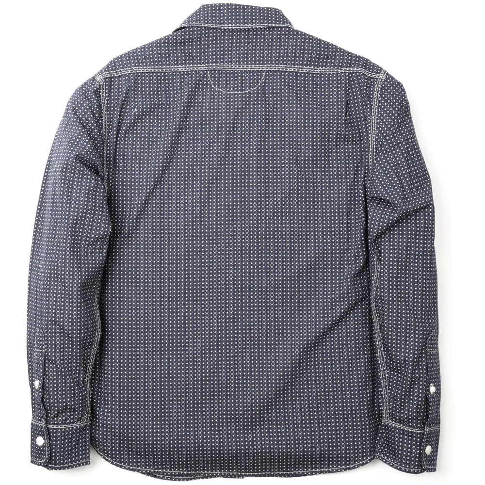 Wells Shirt | Navy Polkadot