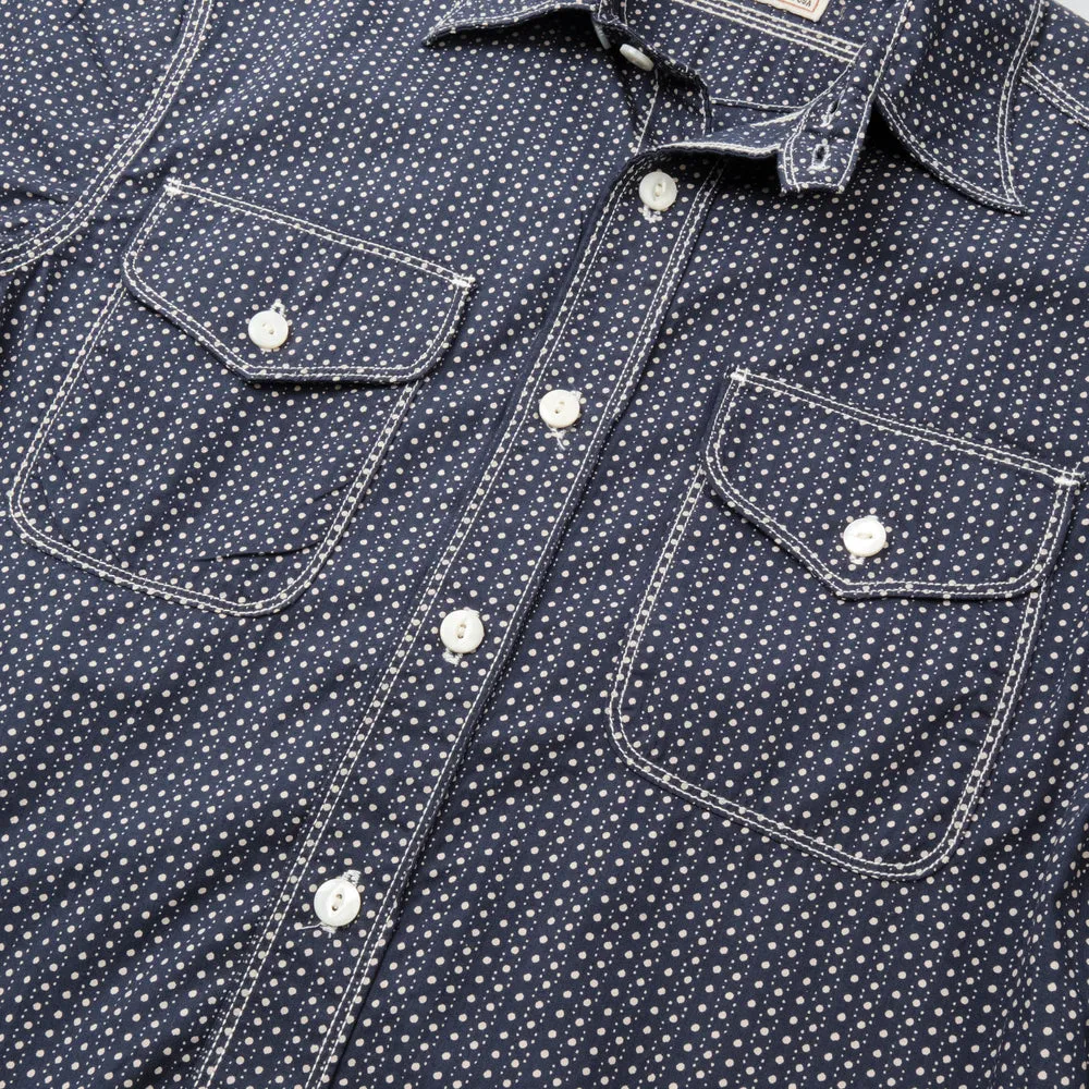 Wells Shirt | Navy Polkadot