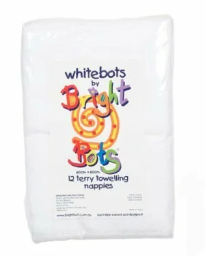 White Terry Squares - 12PK