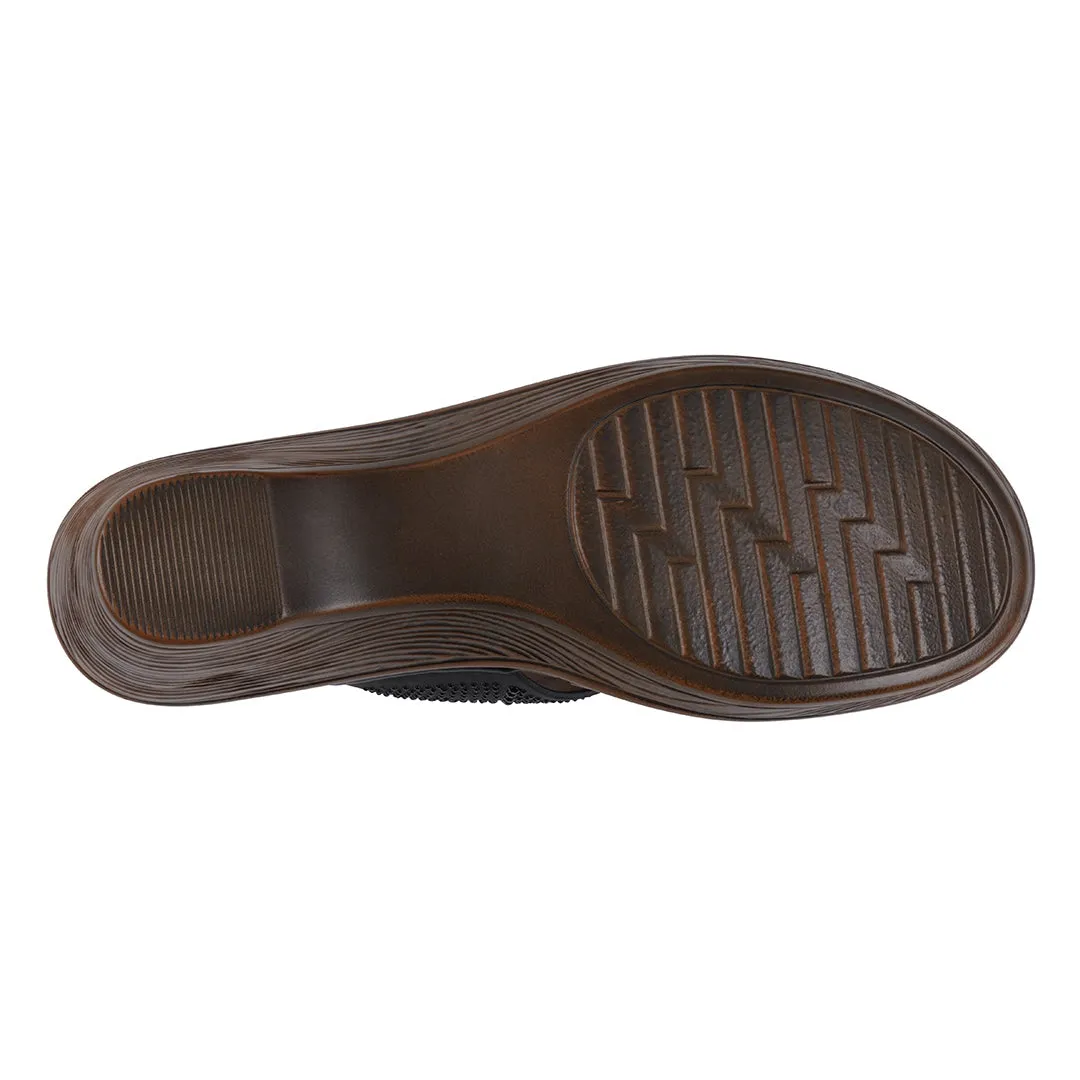 Women's Everi Black Wedge Sandals