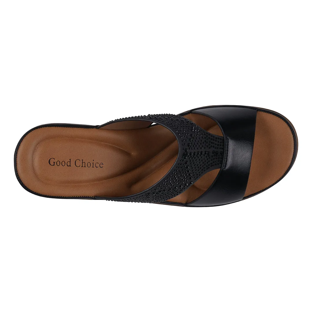Women's Everi Black Wedge Sandals