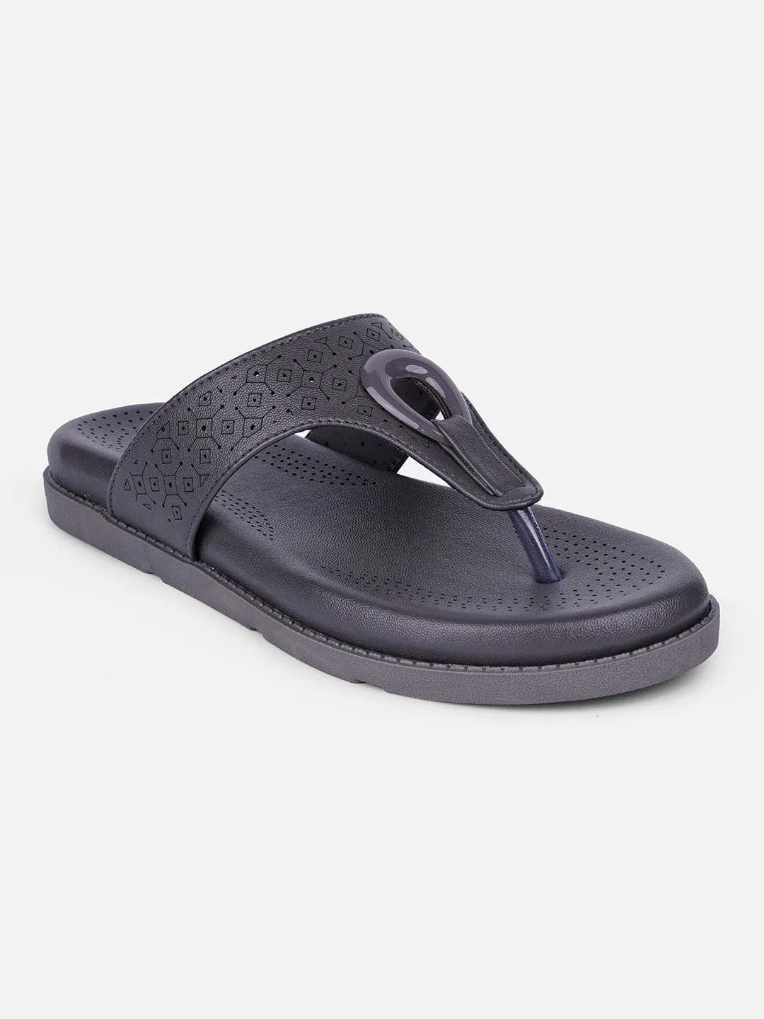 Women's Grey Thong Sandals (IU6015)