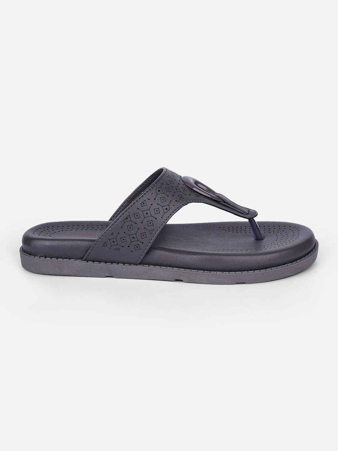 Women's Grey Thong Sandals (IU6015)