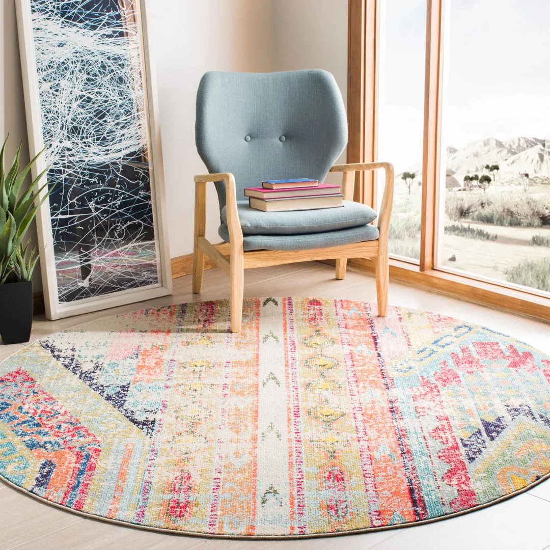 Wooler Performance Southwestern Rug Bungalow Rose Rug Size: Round 9'