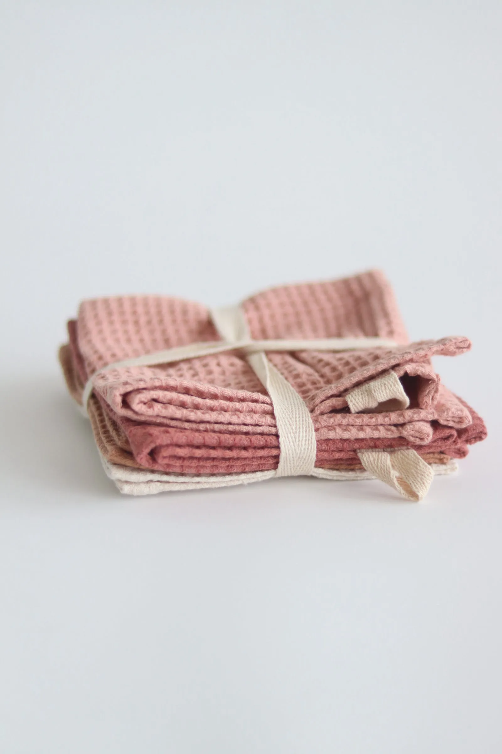 Woven Linen & Cotton Dish Cloths Set of 4