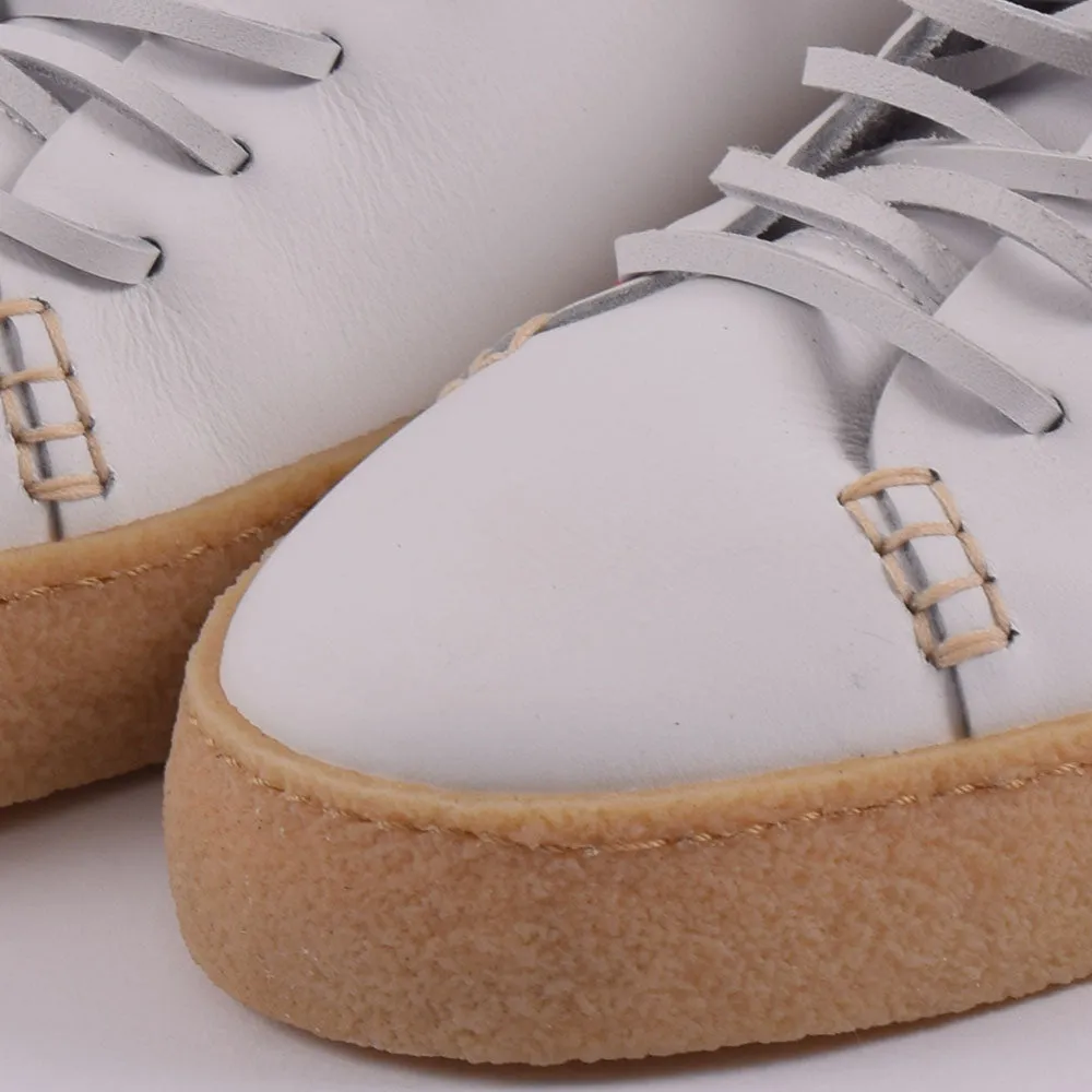 Yogi White Leather Rufus Shoes