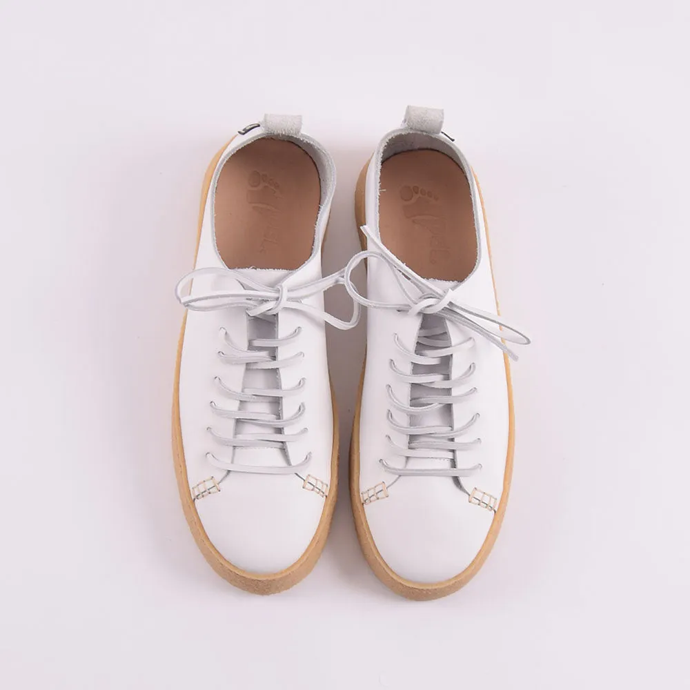 Yogi White Leather Rufus Shoes